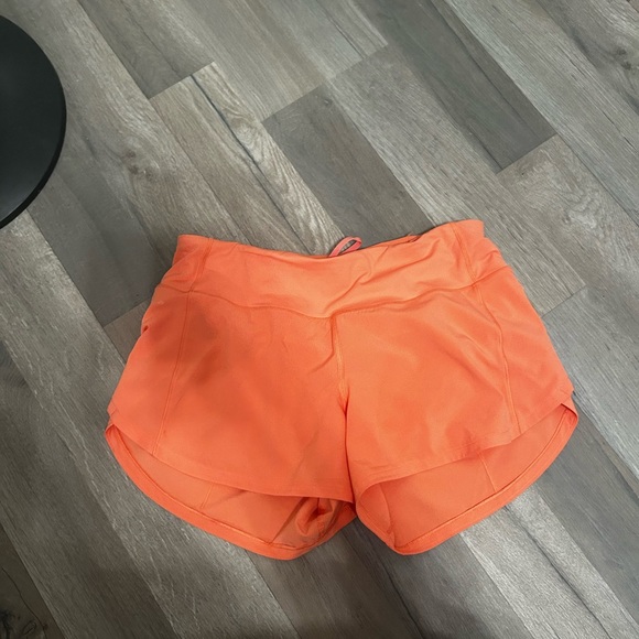 lululemon athletica Pants - Sunny coral speed ups 4 inch size 6